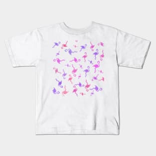 flamingo art pattern Kids T-Shirt